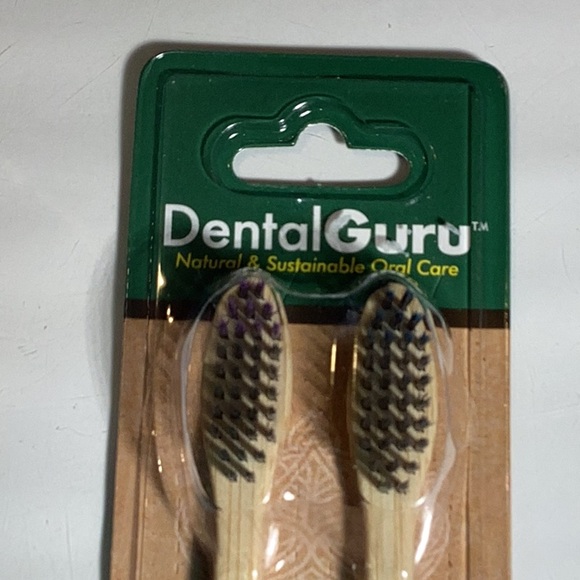 Dental Guru: Bamboo Charcoal Toothbrushes, 2 pack, New In Pack - Picture 2 of 6